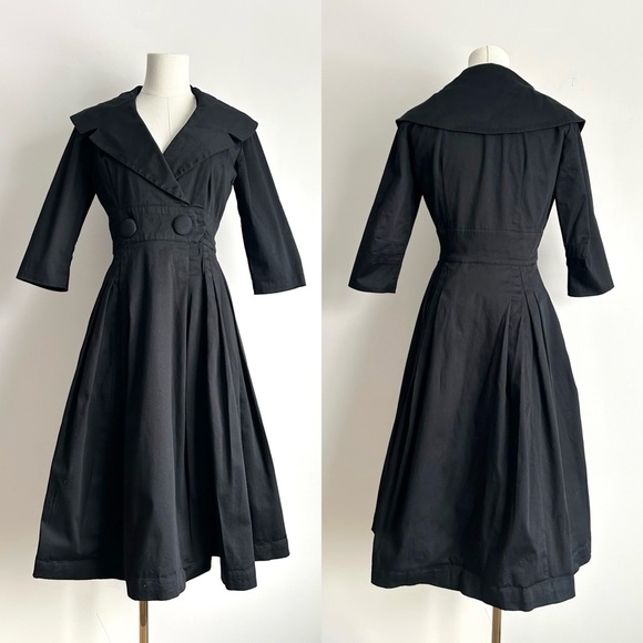 Trashy Diva Dresses & Skirts - Trashy Diva by Candice Gwinn Black Vintage Fit & Flare Dress Womens 4
